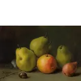 Giuseppe Falchetti, Natura morta con frutta / Firmato 'G Falchetti' e datato 1894 in basso a sinistra, oil on cardboard