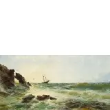 Giacinto Bo, Mareggiata / Firmato 'G Bo' in basso a destra, oil on canvas