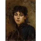 Uberto Dell’Orto, Milano, 1848 - 1895 / Ritratto di donna, oil on canvas