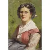 Uberto Dell’Orto, Milano, 1848 - 1895 / La balia brianzola / Firmato 'Dell'Orto' in basso a destra, oil on canvas