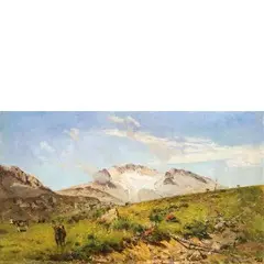 Uberto Dell’Orto, Milano, 1848 - 1895 / Sulle Alpi / Firmato in basso a destra 'U Dell'Orto', oil on canvas