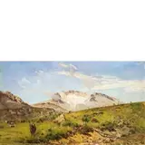 Uberto Dell’Orto, Milano, 1848 - 1895 / Sulle Alpi / Firmato in basso a destra 'U Dell'Orto', oil on canvas