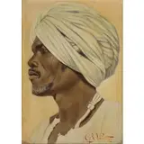 1883 - 1972 / Testa di arabo con turbante / Firmato 'G B Sabbatino' in basso a destra by Giambattista Sabbatino, oil on canvas, offered Nov 2018