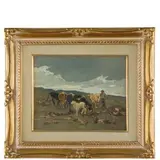 Livorno, 1889 - 1969 / Pascolo sul Carso / Firmato 'G Lomi' in basso a destra by Giovanni Lomi, oil on panel, offered Nov 2018