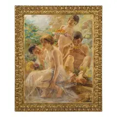 Musellaro-Majella, 1883 - Roma, 1958 / Seduzione / Firmato 'De Nicola' in basso a destra by Francesco De Nicola, oil on canvas, offered Nov 2018