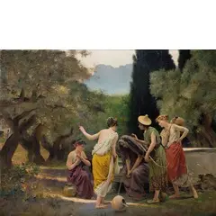 Lione, 1833 - Parigi, 1912 / Le consolatrici / Firmato 'Auguste Alexander Hirsch' in basso a sinistra by Auguste Alexandre Hirsch, oil on canvas, offered Nov 2018