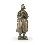 Ernesto Bazzaro, Milano, 1859 - Miazzina, 1937 / Il suonatore di piffero / Firmato 'Bazzaro' sulla base, bronze