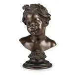 Napoli, 1852 - 1929 / Testa di fanciulla / Firmato 'V. Gemito' sul retro by Vincenzo Gemito, bronze, offered Nov 2018