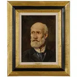 Pompeo Mariani, Monza, 1857 - Bordighera, 1927 / Ritratto maschile / Firmato 'P Mariani' in basso a sinistra