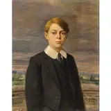 Luigi de Servi, Lucca, 1863 - 1945 / Ritratto di Giancarlo Ansoldi / Firmato 'L De Servi' in basso a destra, oil on canvas