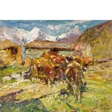 Alessandro Lupo, Torino, 1876 - 1953 / La valle del Monte Rosa / Firmato ' A Lupo' in basso a destra