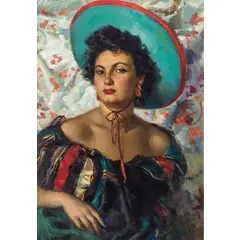 Bari, 1900 - 1981 / Donna spagnola con cappello / Firmato 'Colella' in alto a sinistra by Franco Colella, oil on canvas, offered Nov 2018
