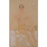 Filippo de Pisis, Ferrara 1896 - Milano 1956 / Figura di ragazzo, 1937, pastel a acquarello on paper riportata on cardboard