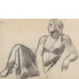 Achille Funi, Ferrara 1890 - Appiano Gentile 1972 / Figura femminile