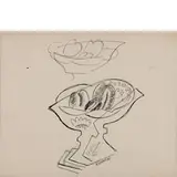 Gino Severini, Cortona 1883 - Parigi 1966 / Nature morte au compotier avec fruits, circa 1940, ink on paper