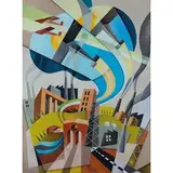 Italo Ferro, Torino 1880 - 1934 / Aeropittura, oil on panel