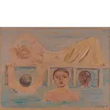 Massimo Campigli, Berlino 1895 - St. Tropez 1971 / Donne ai bagni, 1948
