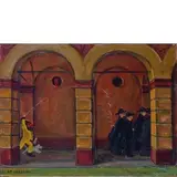 Gianfilippo Usellini, Milano 1903 - Arona 1971 / Portichetto, 1957, oil on canvas