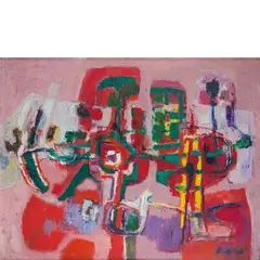 Renato Birolli, Verona 1905 - Milano 1959 / Alla ricerca, 1956, oil on canvas