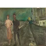 Milano 1920 - 2009 / Passeggiata con la ragazza, 1957 by Ernesto Treccani, oil on canvas, offered Dec 2018