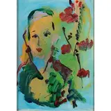 Milano 1920 - 2009 / Volto di donna by Ernesto Treccani, acrylic on canvas, offered Dec 2018