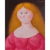 Berlino 1918 - Firenze 1984 / Figura con vestito rosso, 1964 by Antonio Bueno, oil on masonite, offered Dec 2018