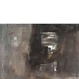 Saverio Rampin, Stra' 1930 - Venezia 1992 / Senza titolo, 1959, mixed media on paper applicata on canvas