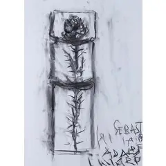 Giacinto Cerone, Melfi 1957 - Roma 2004 / Senza titolo,, mixed media on paper