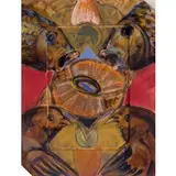 Bruno Ceccobelli, Montecastello Vibio 1952 / Fede in tutto, 1999, mixed media on cardboard