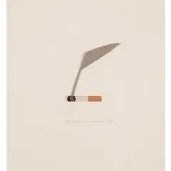 Cincinnati 1931 - New York 2004 / Smoking cigarette, 1998 by Tom Wesselmann, Liquitex su cartone Bristol, offered Dec 2018