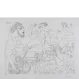 Pablo Picasso, Malaga 1881 - Mougins 1973 / El arrastre, avec ecuyere et putto, 1968, etching on paper