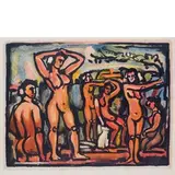 Georges Rouault, Parigi 1871 - 1958 / Automne, 1936 circa, etching a colori on paper