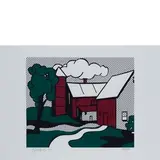 Roy Lichtenstein, New York 1923 - 1997 / Red Barn, 1969, screenprint a colori on paper