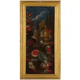 Francesco Lavagna, Coppia di vasi fioriti, oil on canvas