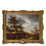 Barend Gael, Paesaggio con festa campestre, oil on panel
