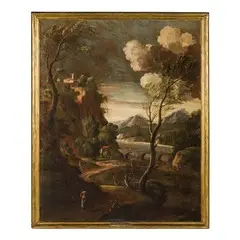 Crescenzo Onofri, Paesaggio, oil on canvas