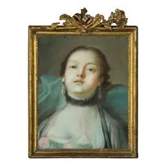 Pietro Rotari, Ritratto di dama, pastel on paper applicato on canvas