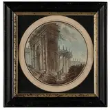 Capriccio architettonico by Jean-Baptiste Lallemand, tempera on paper, offered Mar 2019
