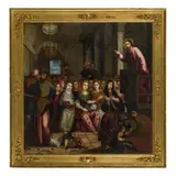 Scena religiosa by Andrea Vicentino, oil on canvas, offered Mar 2019