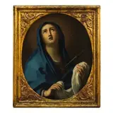 Francesco Mancini, Maria Addolorata, oil on canvas ovale