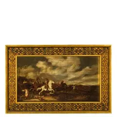 Jan Martszen de Jonge, Scena di battaglia, oil on panel