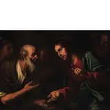 Ermanno Stroiffi, Gesù paga la tassa del tempio, oil on canvas