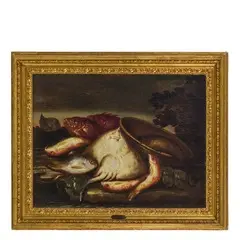 Natura morta con pesci by Elena Recco, oil on canvas, offered Mar 2019