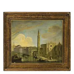 William James, Veduta del Canal Grande con la chiesa di Santa Maria della Carità, oil on canvas