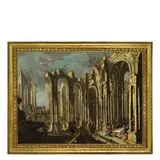 Gherardo Poli, Capriccio architettonico con figure, oil on canvas