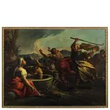 Gaetano Zompini, Mosè difende le figlie di Jetro, oil on canvas