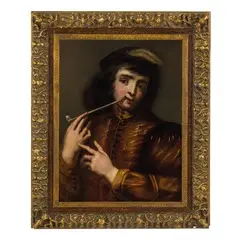 Jan Cossiers, Ragazzo con pipa, oil on panel