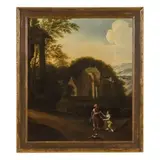 Jan Frans Soolmaker, Paesaggio con pastori, oil on canvas