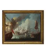 Abraham Storck, Marina, oil on canvas
