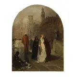 Gerolamo Induno, Milano 1827 - 1890 / Incontro di Dante con Beatrice